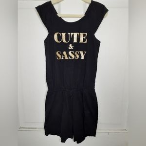 The children's place black romper size 5